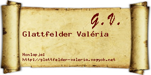 Glattfelder Valéria névjegykártya