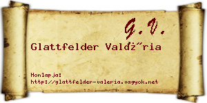 Glattfelder Valéria névjegykártya