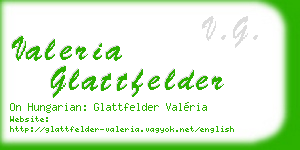 valeria glattfelder business card