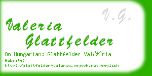 valeria glattfelder business card